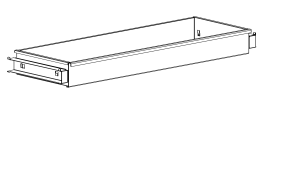 Vollmetallschublade für Büroschränke Sbm m 600 mm 