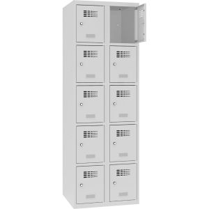 SUS 325 W  Metallkleiderschrank mit Spinden für 10 Personen, separate Schlösser